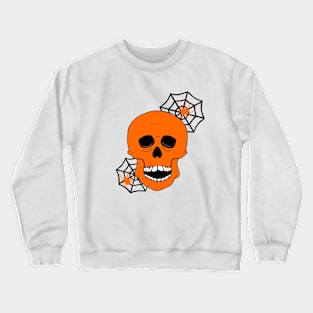 HAPPY Halloween Skeleton Orange Crewneck Sweatshirt